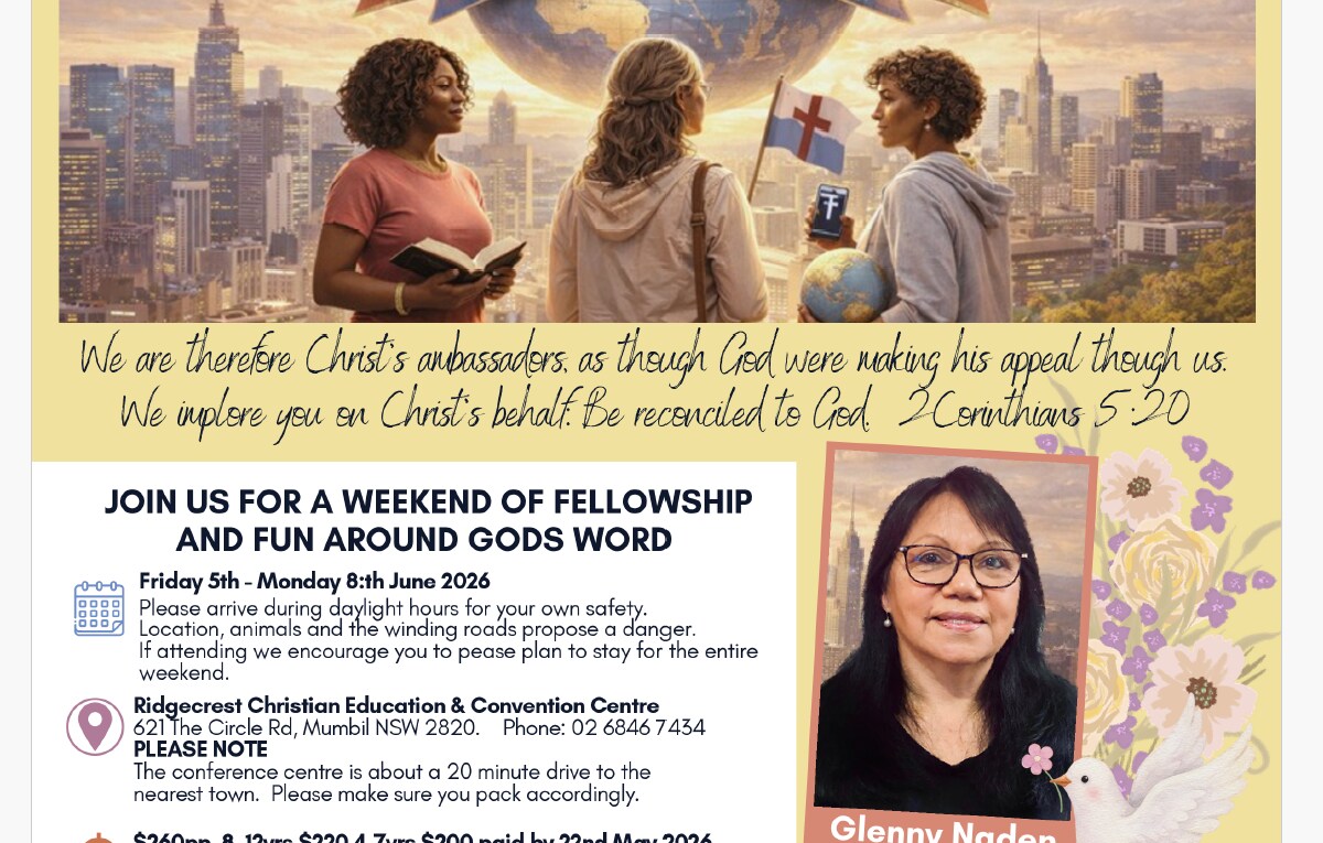 Eastern Area Ladies AEF "Ambassadors for Christ" Conference 2026!